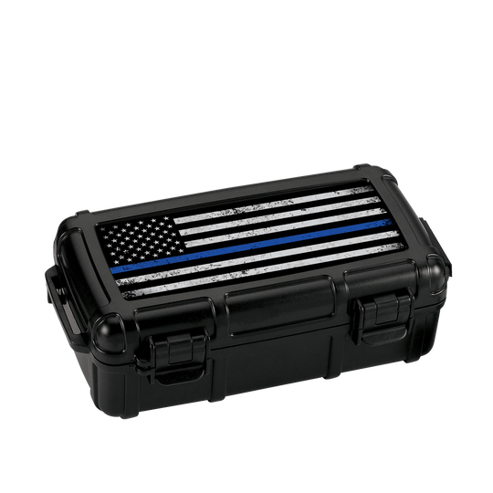 Cigar Caddy 10-Count First Responder Series Blue Line Travel Case - view 3
