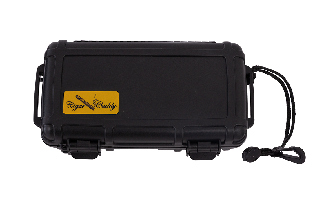 Cigar Caddy Black 5-Count Travel Case