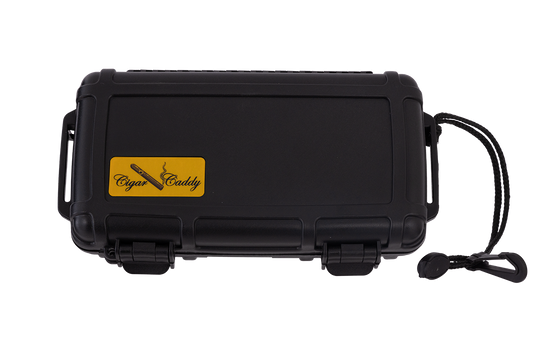 Cigar Caddy Black 5-Count Travel Case