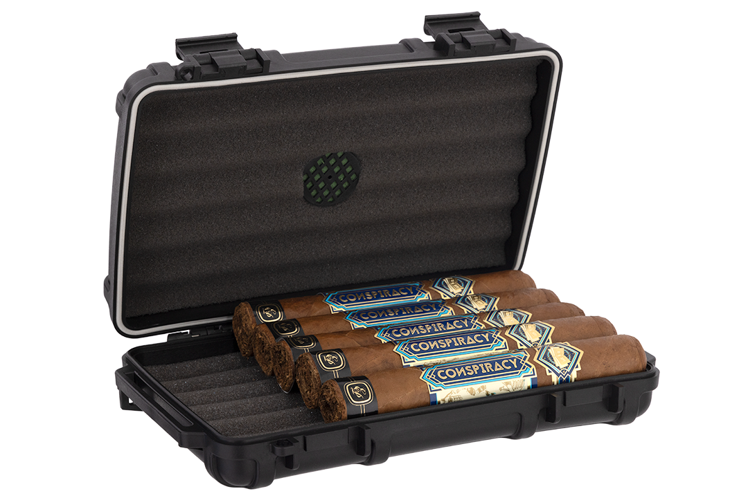 Cigar Caddy Black XL 5-Count Travel Case - view 4