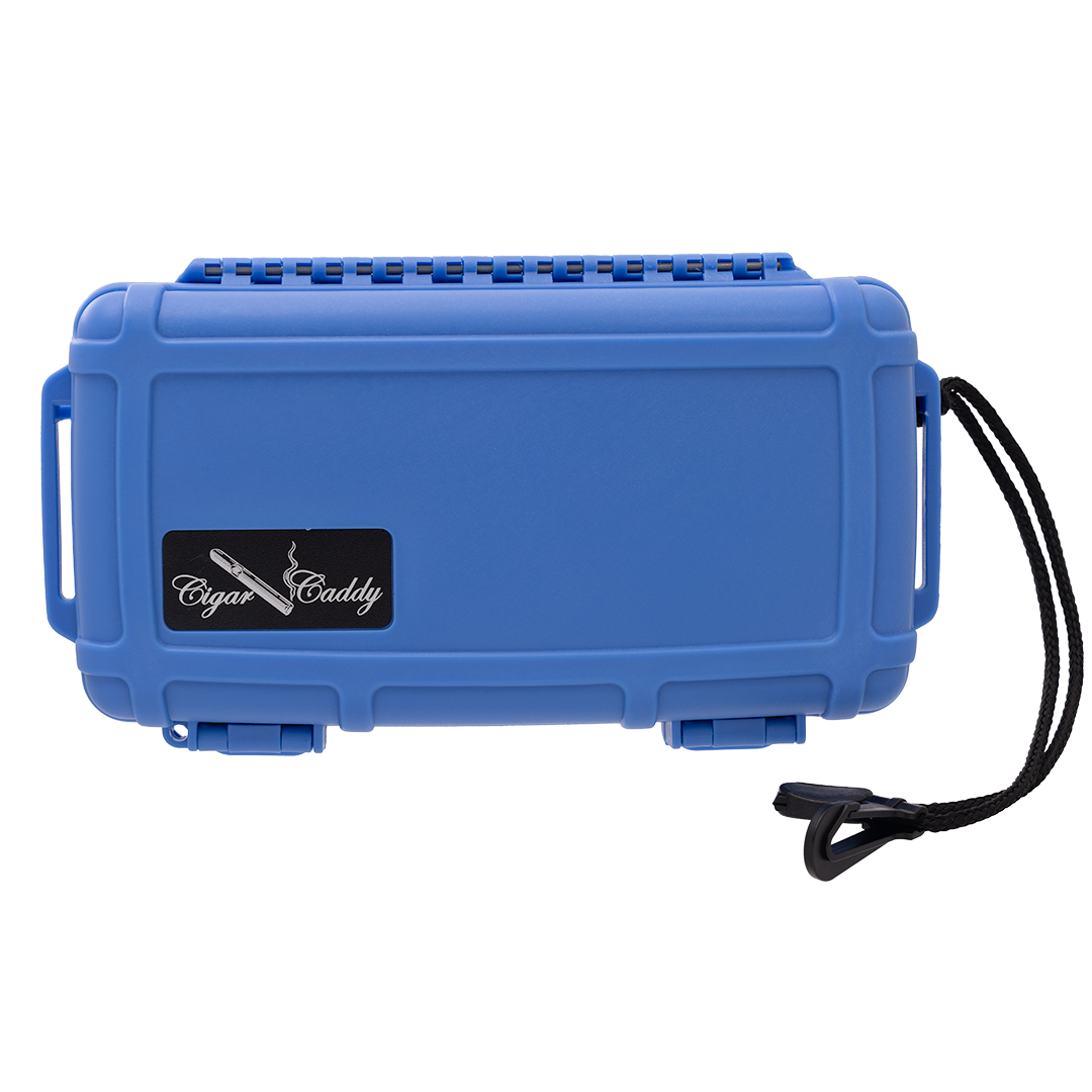 Cigar Caddy Blue 5-Count Travel Case