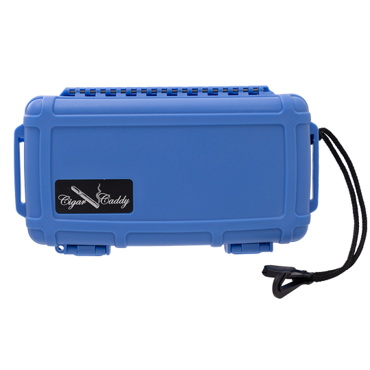Cigar Caddy Blue 5-Count Travel Case