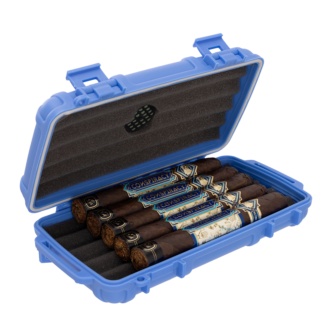 Cigar Caddy Blue 5-Count Travel Case - view 4