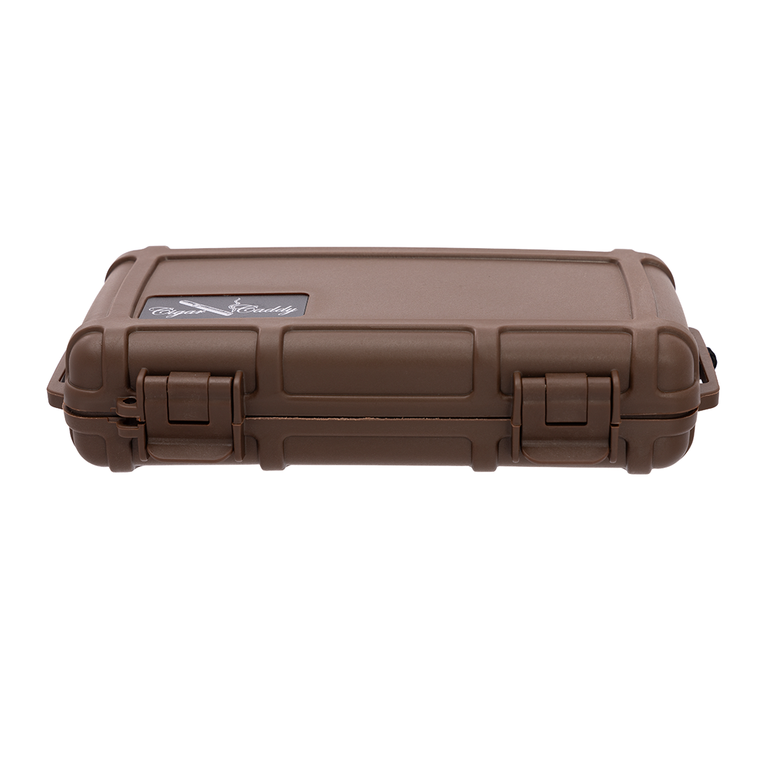 Cigar Caddy Brown 5-Count Travel Case