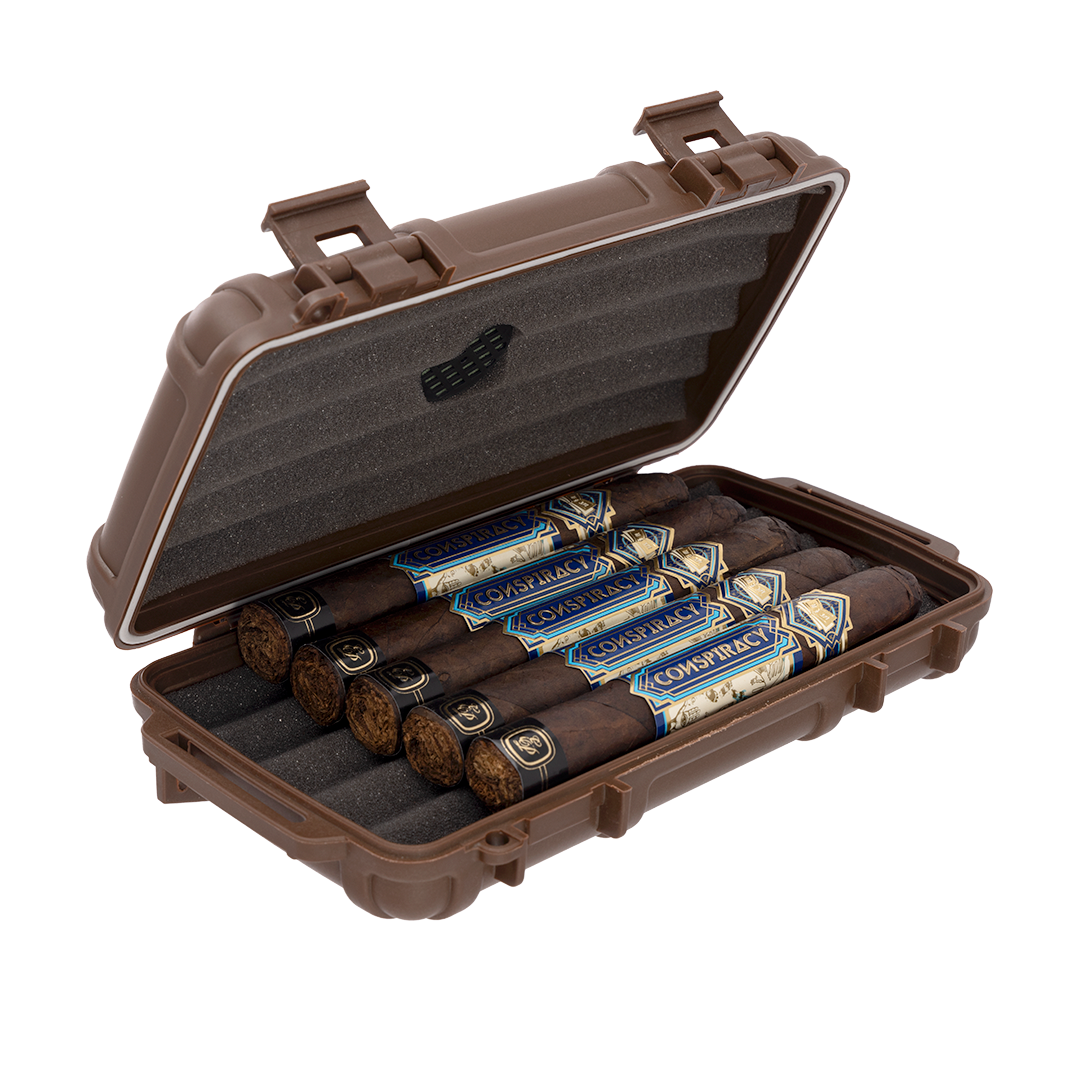 Cigar Caddy Brown 5-Count Travel Case - view 5