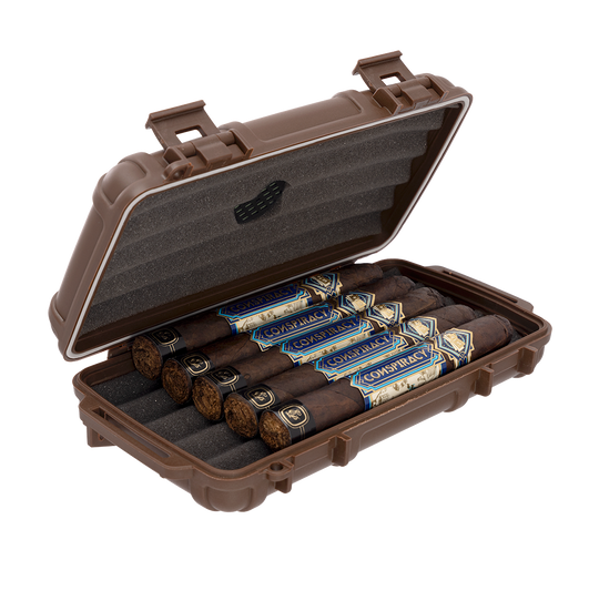 Cigar Caddy Brown 5-Count Travel Case - view 5