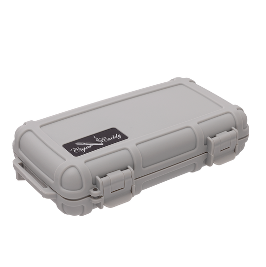 Cigar Caddy Gray 5-Count Travel Case