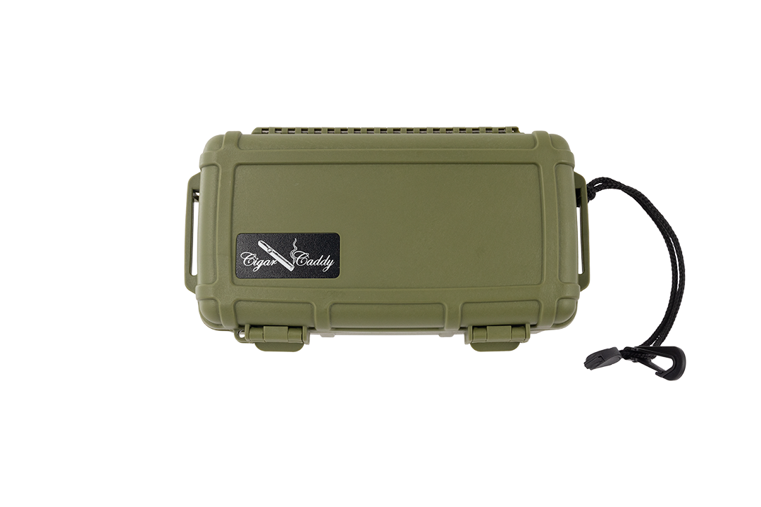 Cigar Caddy Green 10-Count Travel Case