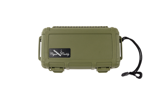 Cigar Caddy Green 10-Count Travel Case