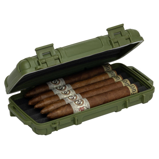 Cigar Caddy Green 5-Count Travel Case - view 4