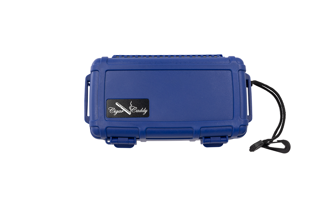 Cigar Caddy Navy Blue 10-Count Travel Case