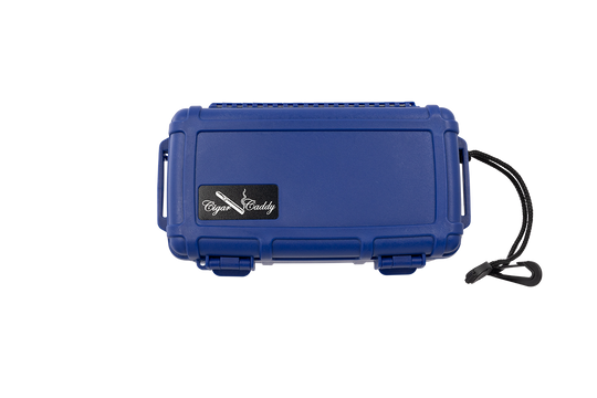 Cigar Caddy Navy Blue 10-Count Travel Case