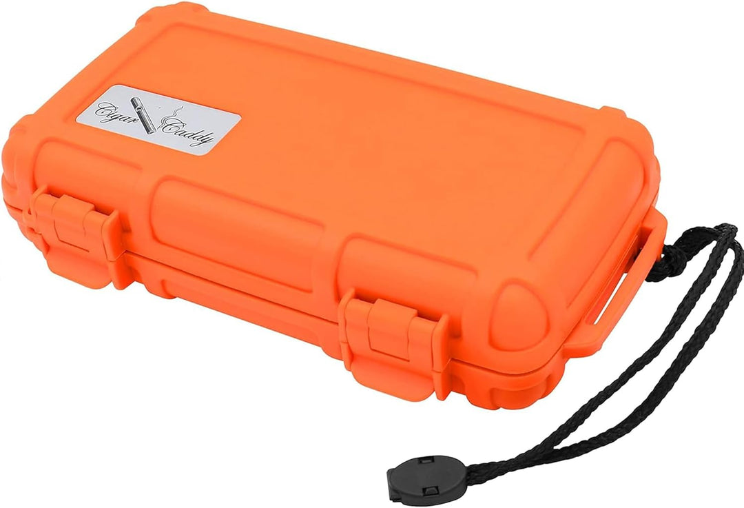 Cigar Caddy Orange 5-Count Travel Case