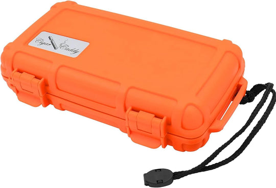 Cigar Caddy Orange 5-Count Travel Case