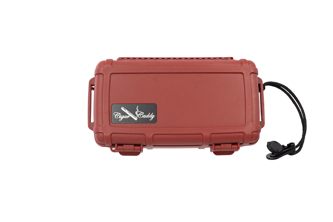 Cigar Caddy Red 10-Count Travel Case