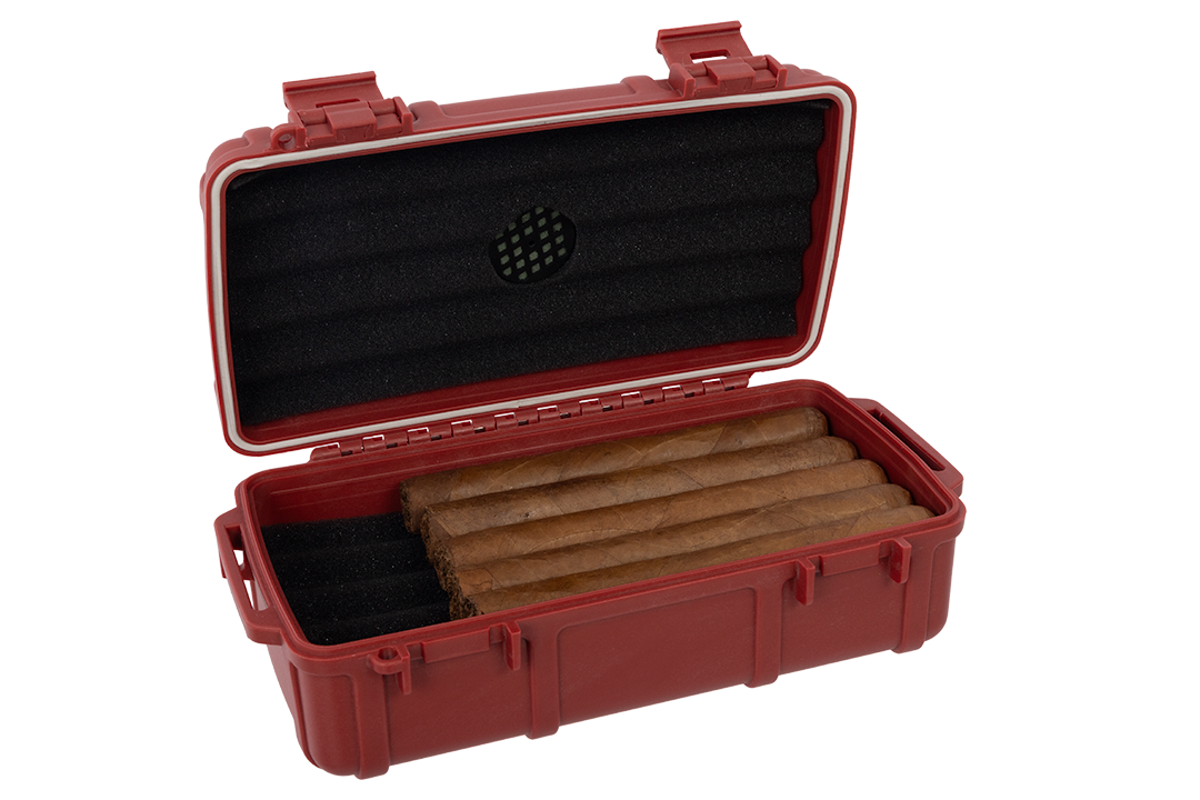 Cigar Caddy Red 10-Count Travel Case - view 4