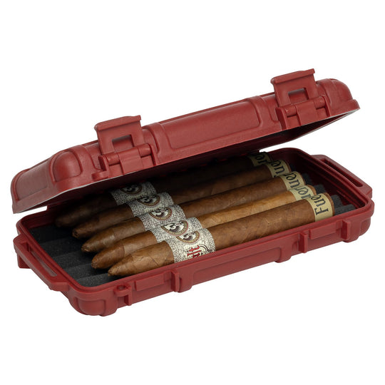 Cigar Caddy Red 5-Count Travel Case - view 2