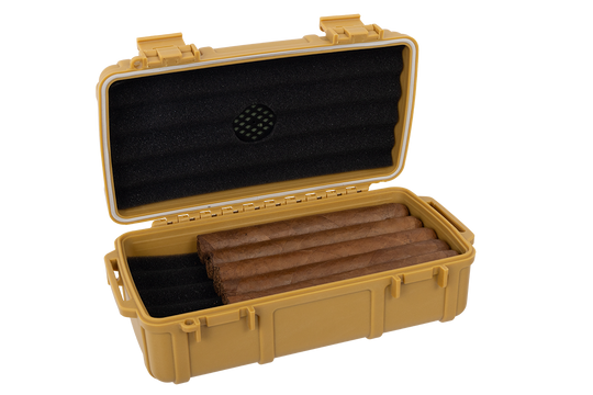 Cigar Caddy Tan 10-Count Travel Case
