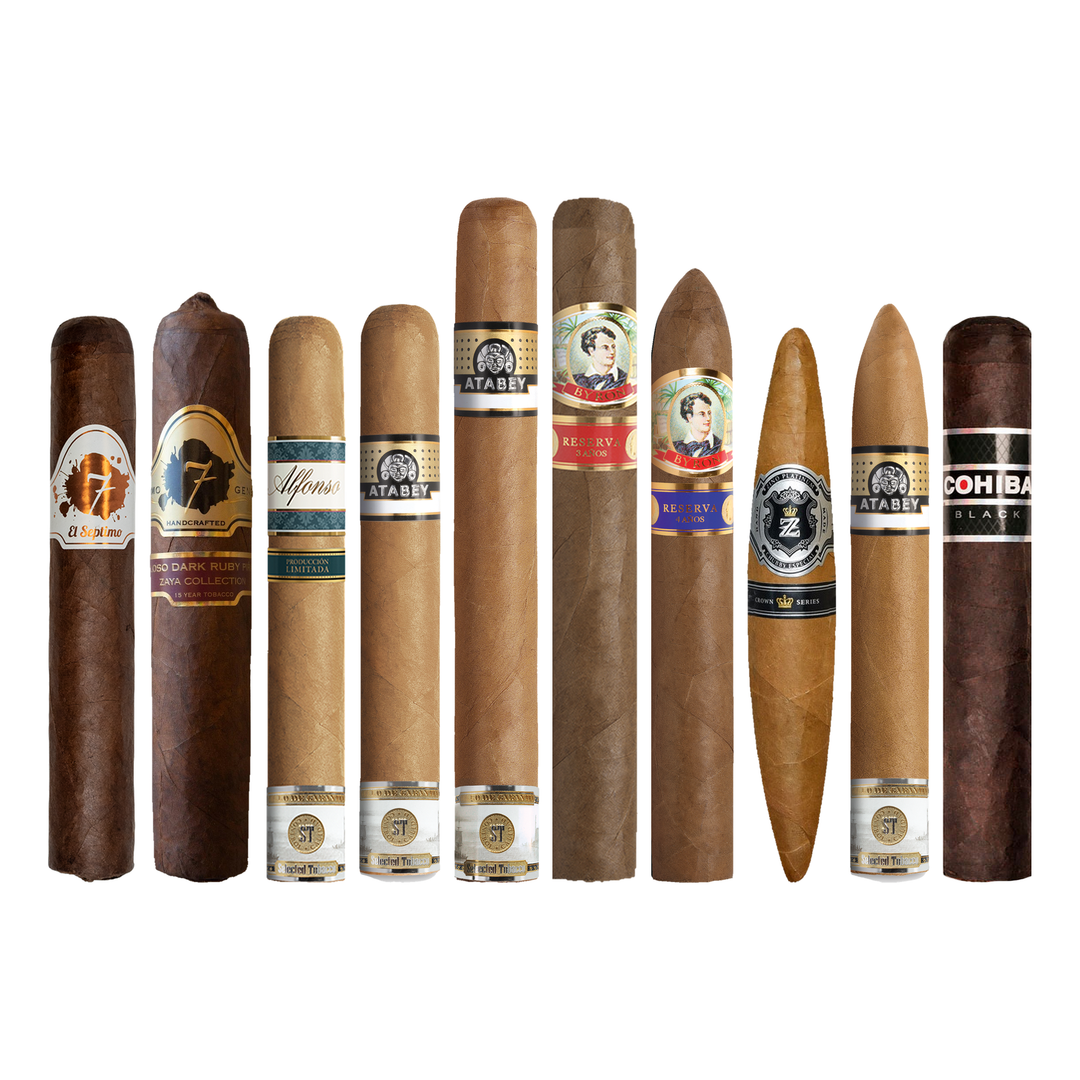 Cigar Inc. The Arrivals Hall Sampler, at Cigar Inc, Woodland Hills, clean product view