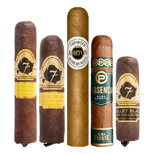Cigar Inc. The Cart Path Five Sampler, at Cigar Inc, Woodland Hills, clean product view