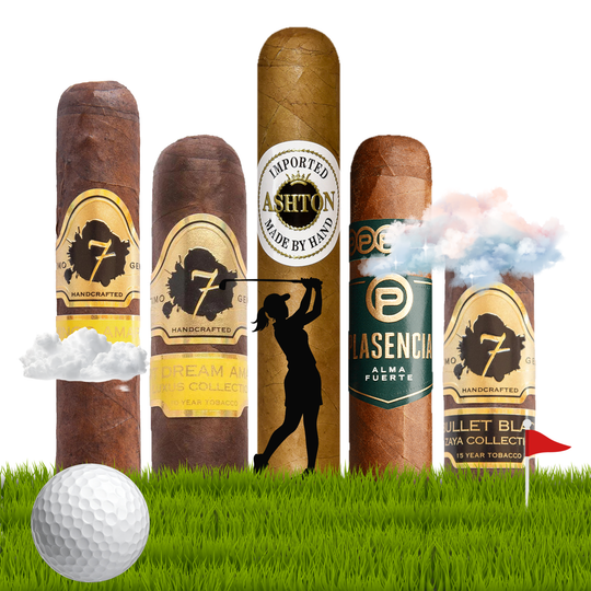 Cigar Inc. The Cart Path Five Sampler, at Cigar Inc, Woodland Hills