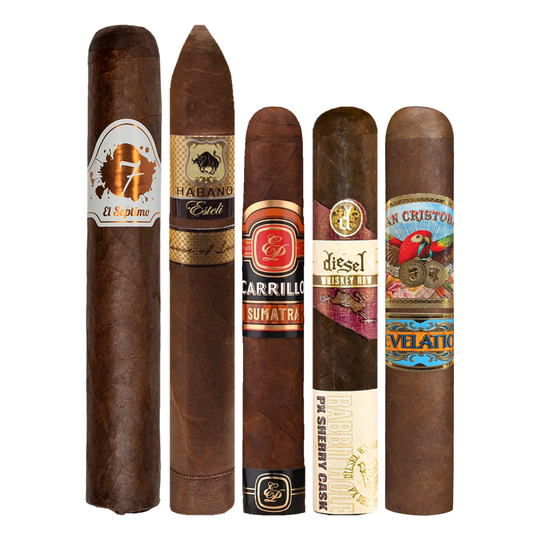 Cigar Inc. The Conference Table Sampler, at Cigar Inc, Woodland Hills, clean product view