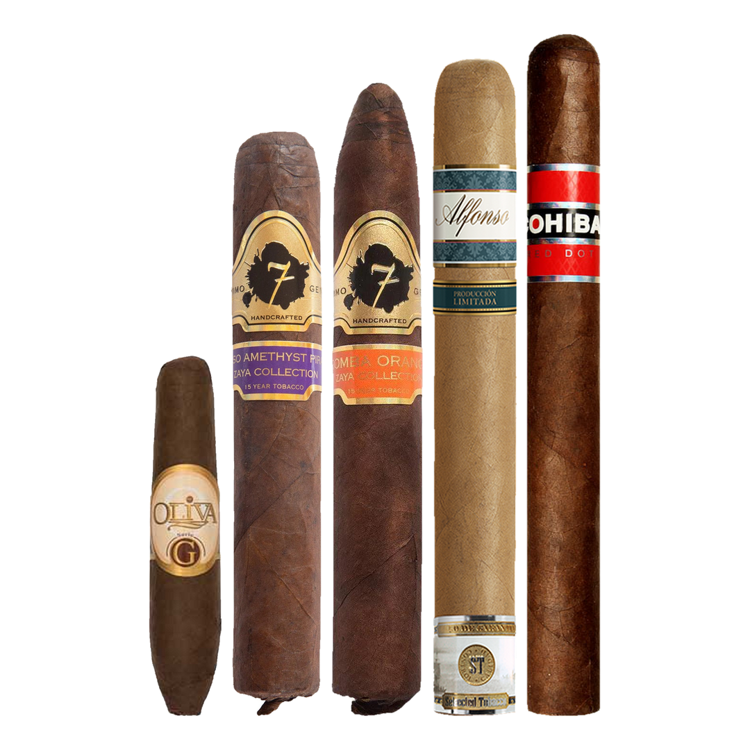 Cigar Inc. The October Nights Sampler, at Cigar Inc, Woodland Hills, clean product view
