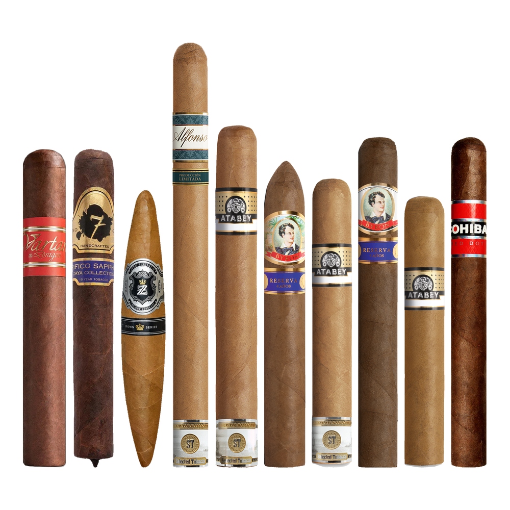Cigar Inc. The Runway Twenty Seven Sampler, at Cigar Inc, Woodland Hills, clean product view