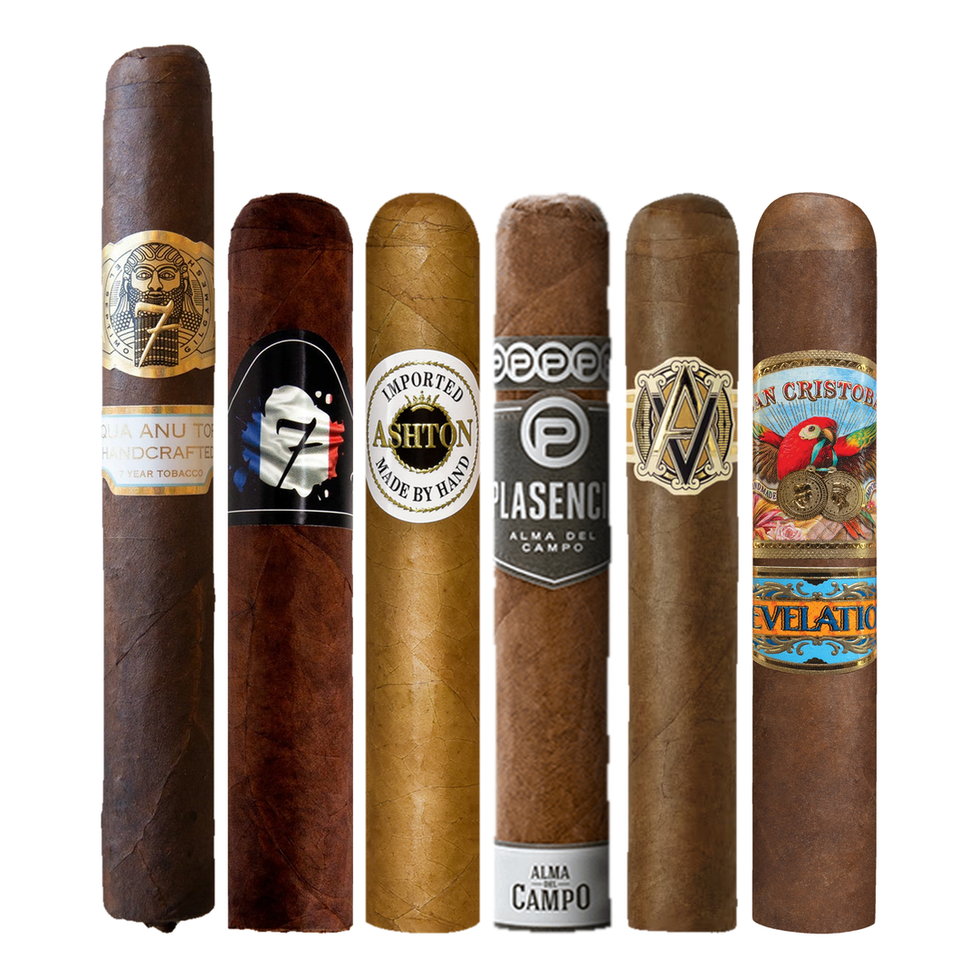 Cigar Inc. The Scramble Six Sampler, at Cigar Inc, Woodland Hills, clean product view