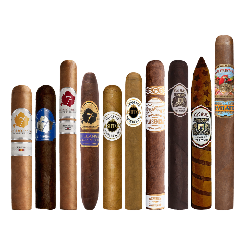 Cigar Inc. The Shotgun Start Ten Sampler, at Cigar Inc, Woodland Hills, clean product view