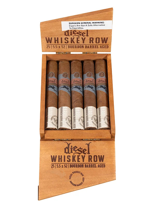 Box of 25 Diesel Whiskey Row robusto cigars in los angeles at cigar inc