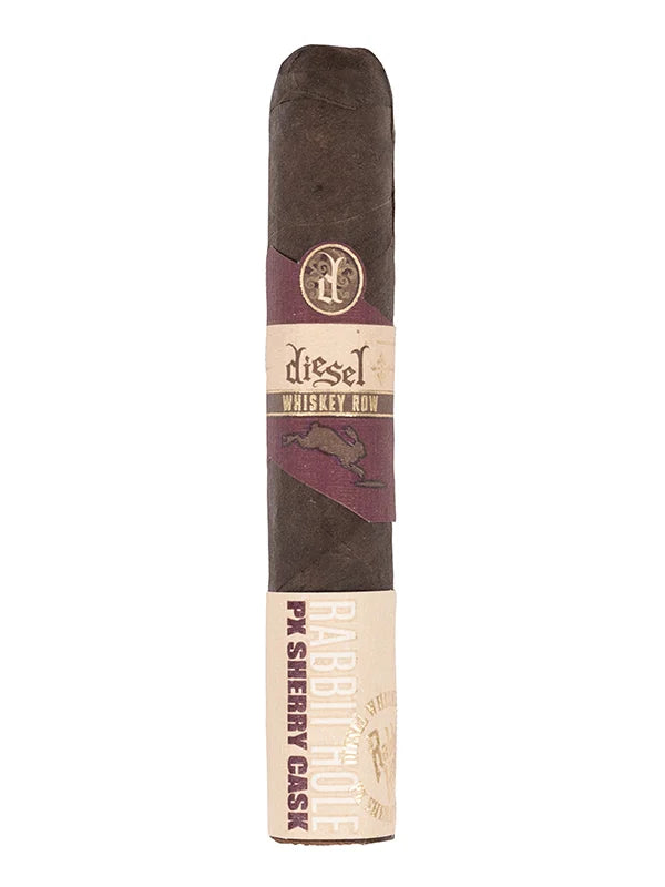 single dark brown Diesel Whiskey Row Sherry Cask robusto cigar available at Cigar Inc Woodland Hills, CA.