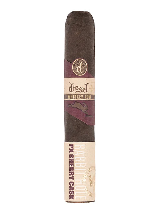 single dark brown Diesel Whiskey Row Sherry Cask robusto cigar available at Cigar Inc Woodland Hills, CA.