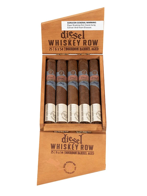 Box of 25 Diesel Whiskey Row Toro cigars available now at Cigar Inc in Los Angeles