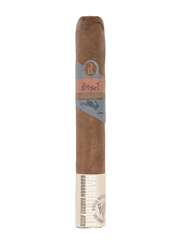 Single Diesel Whiskey Row cigar against a white background at Cigar Inc