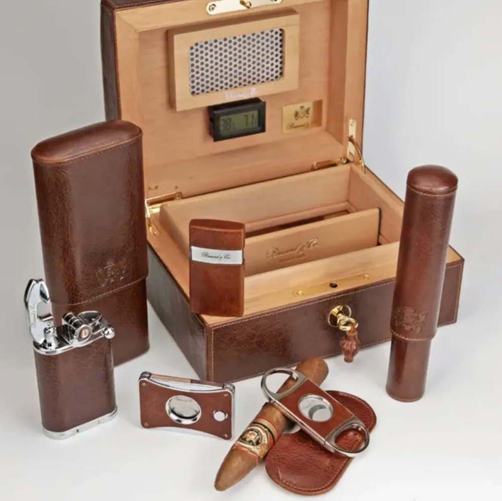 Brizard and Co - Double Guillotine Series 2 Cutter - Antique Saddle Leather (Leather)