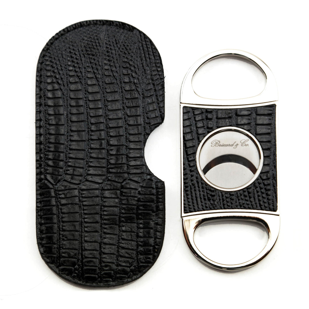 Brizard and Co - Double Guillotine Series 2 Cutter - Lizard Pattern Black (Leather)