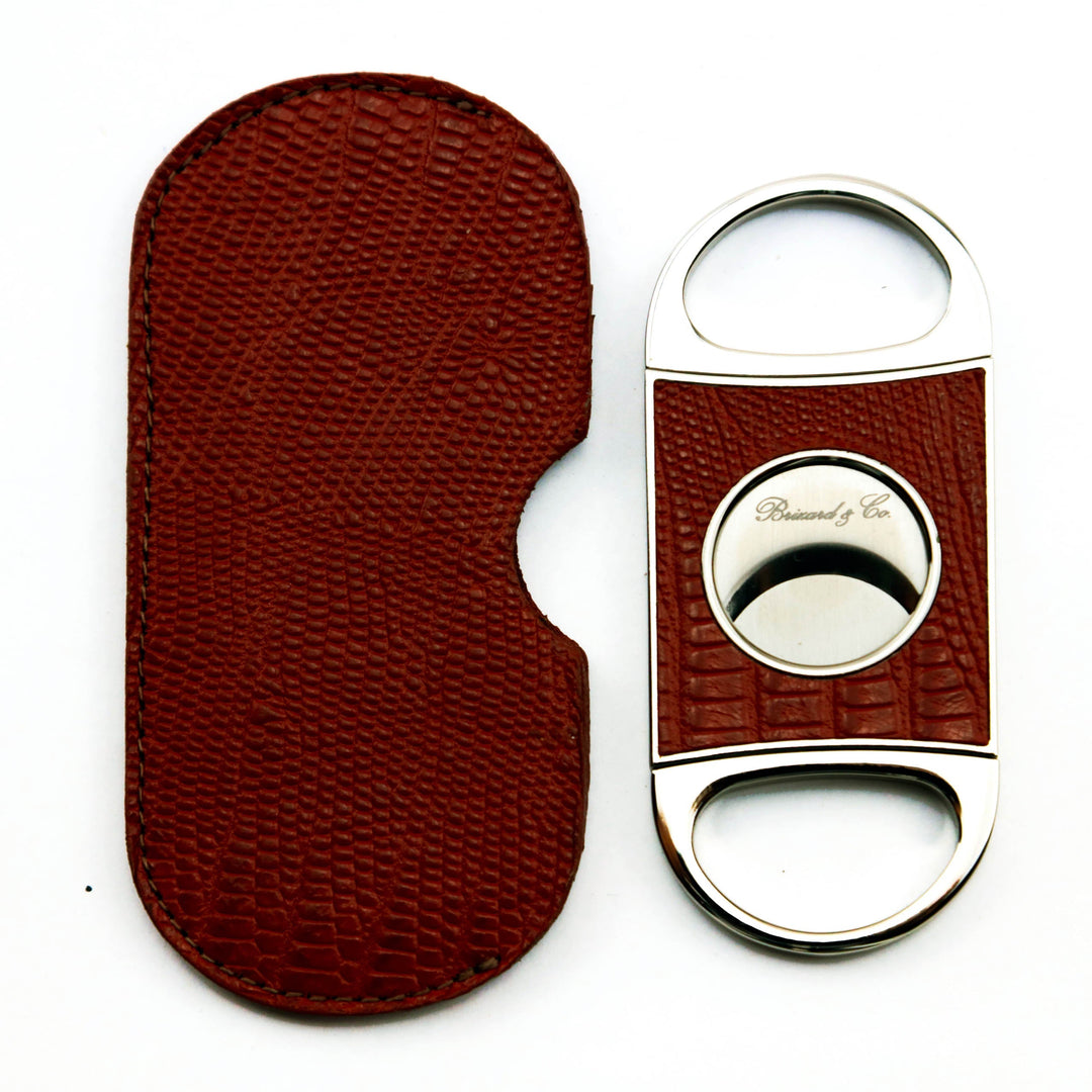 Brizard and Co - Double Guillotine Series 2 Cutter - Lizard Pattern Havana (Leather)