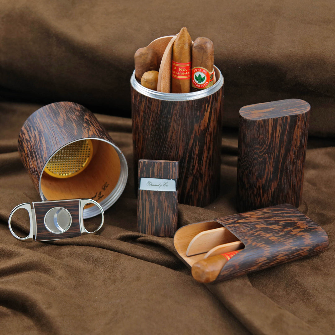Brizard and Co - Double Guillotine Series 2 Cutter - Wenge and Black Leather (Leather, Exotic Wood)