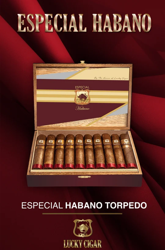 Lucky Cigar - ESPECIAL HABANO Torpedo Box Press 6x52