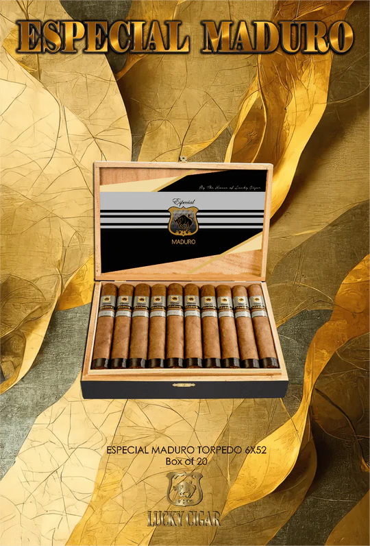 Lucky Cigar - ESPECIAL MADURO Torpedo Box Press 6x52