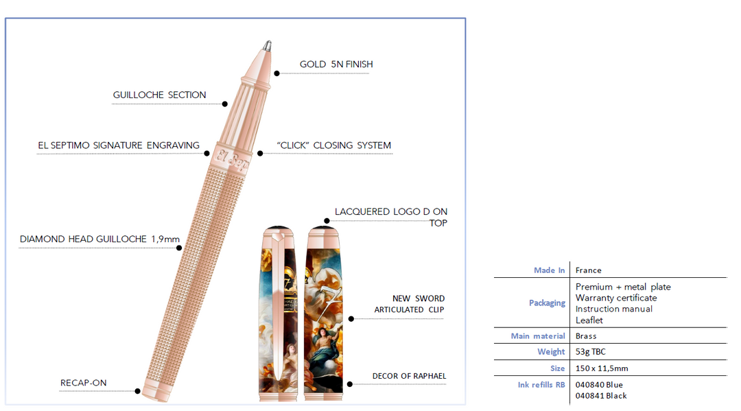 El-Septimo - El Septimo X ST Dupont Raphael Rollerball Pen