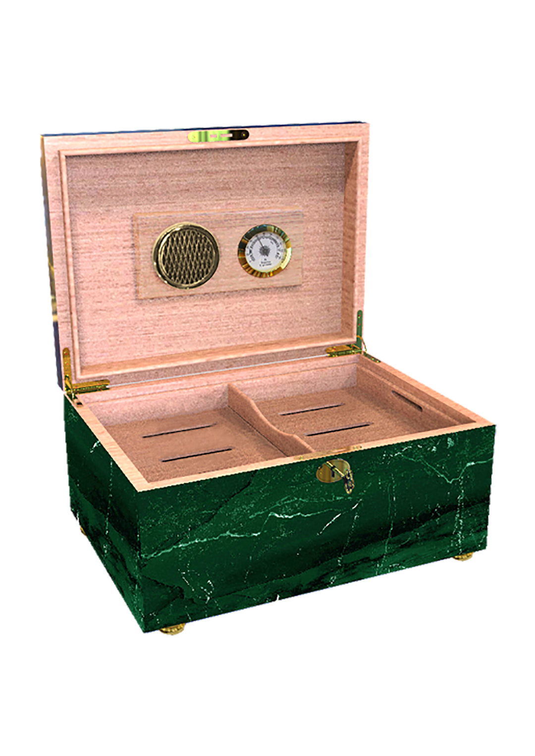 emerald marble humidor for premium cigar storage