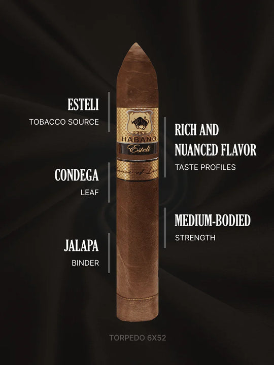 Lucky Cigar Habano Esteli Torpedo (6 x 52)