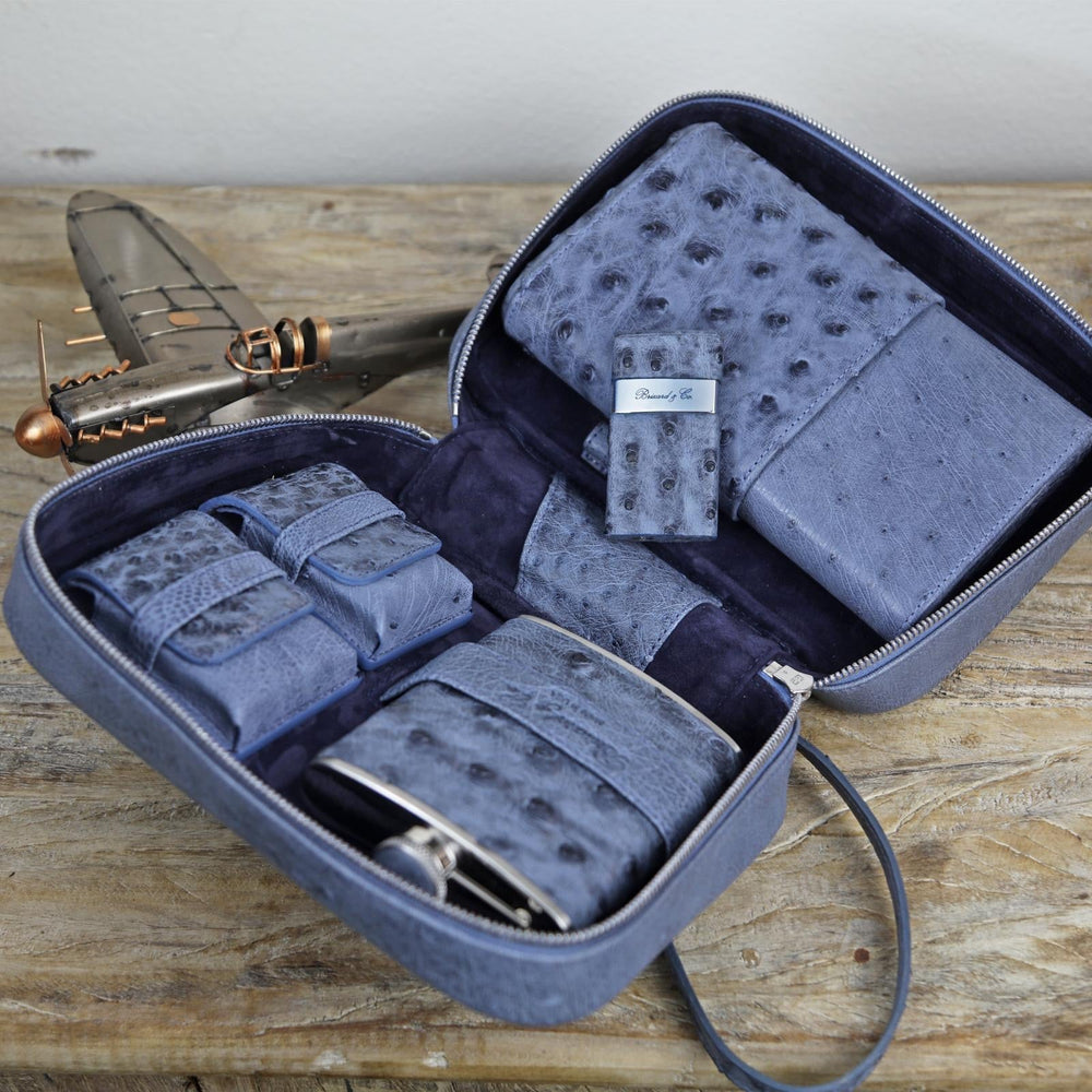 Brizard and Co - Havana Traveler - "American Blue Jeans" Ostrich (Ostrich)