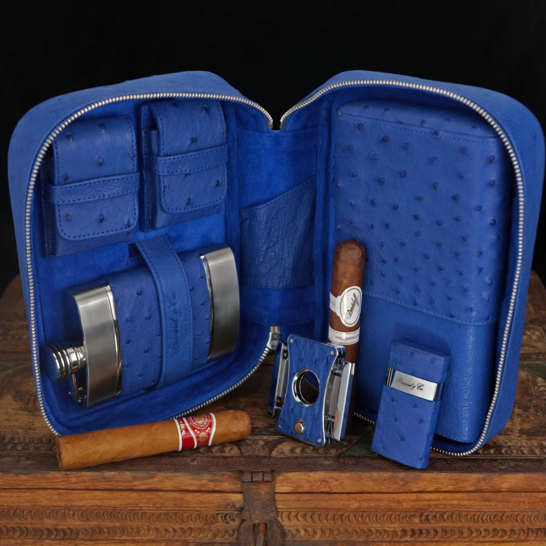 Brizard and Co - Havana Traveler - Blue Ostrich (Ostrich)