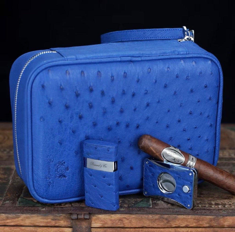 Brizard and Co - Havana Traveler - Blue Ostrich (Ostrich)
