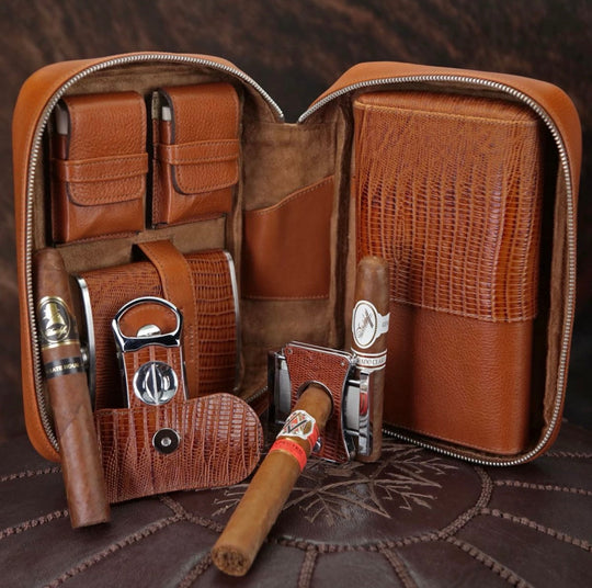 Brizard and Co - Havana Traveler - Lizard Pattern Havana (Leather)