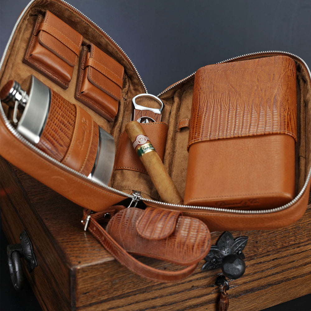 Brizard and Co - Havana Traveler - Lizard Pattern Havana (Leather)