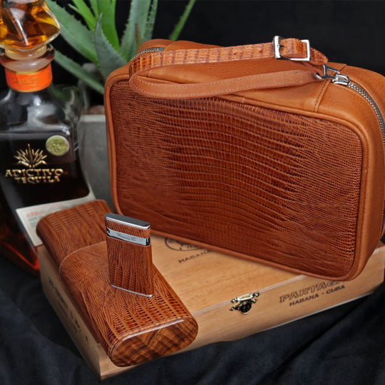 Brizard and Co - Havana Traveler - Lizard Pattern Havana (Leather)
